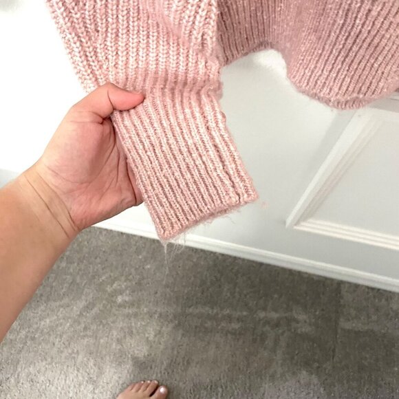 Varley Peverel Button Placket Knit Sweater Woodrose Pink Size L - Picture 10 of 12